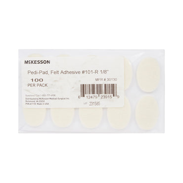 McKesson Pedi-Pad Protective Pad Size 101-Regular Adhesive Foot (1111071_PK)