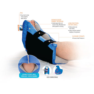 Prevalon® Heel Protector I Heel Protection Boot One Size Fits Most Black / Blue (906755_CS)
