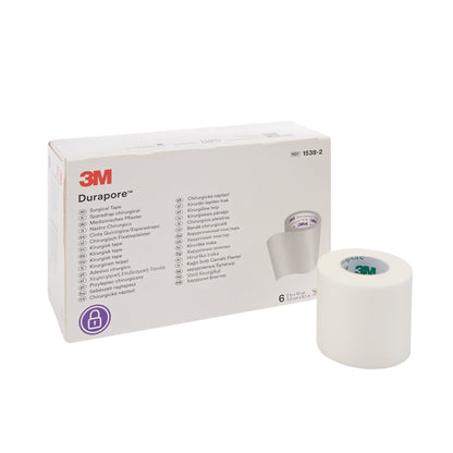 3M™ Durapore™ Medical Tape White 2 Inch X 10 Yard Silk-Like Cloth NonSterile (5776_BX)