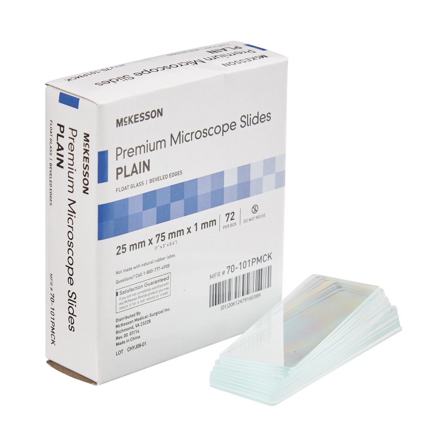 McKesson Microscope Slide 25 X 75 X 1 mm Plain (938360_BX)