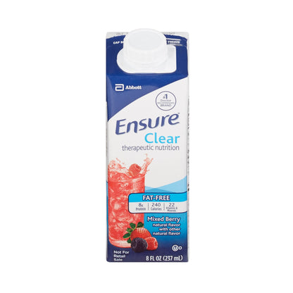 Ensure® Clear Therapeutic Nutrition Oral Supplement Mixed Berry Flavor Liquid 8 oz. Reclosable Carton (1048228_CS)