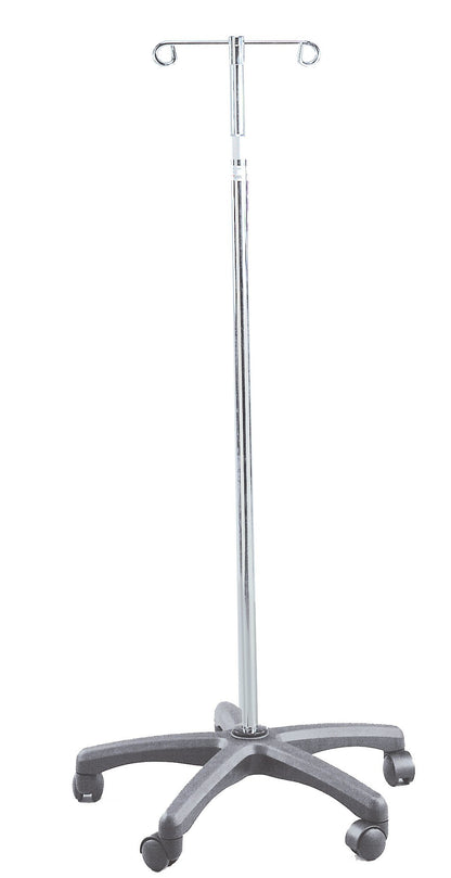 Drive Medical IV Stand 2 Hooks 5 Legs with Casters (679777_CS)