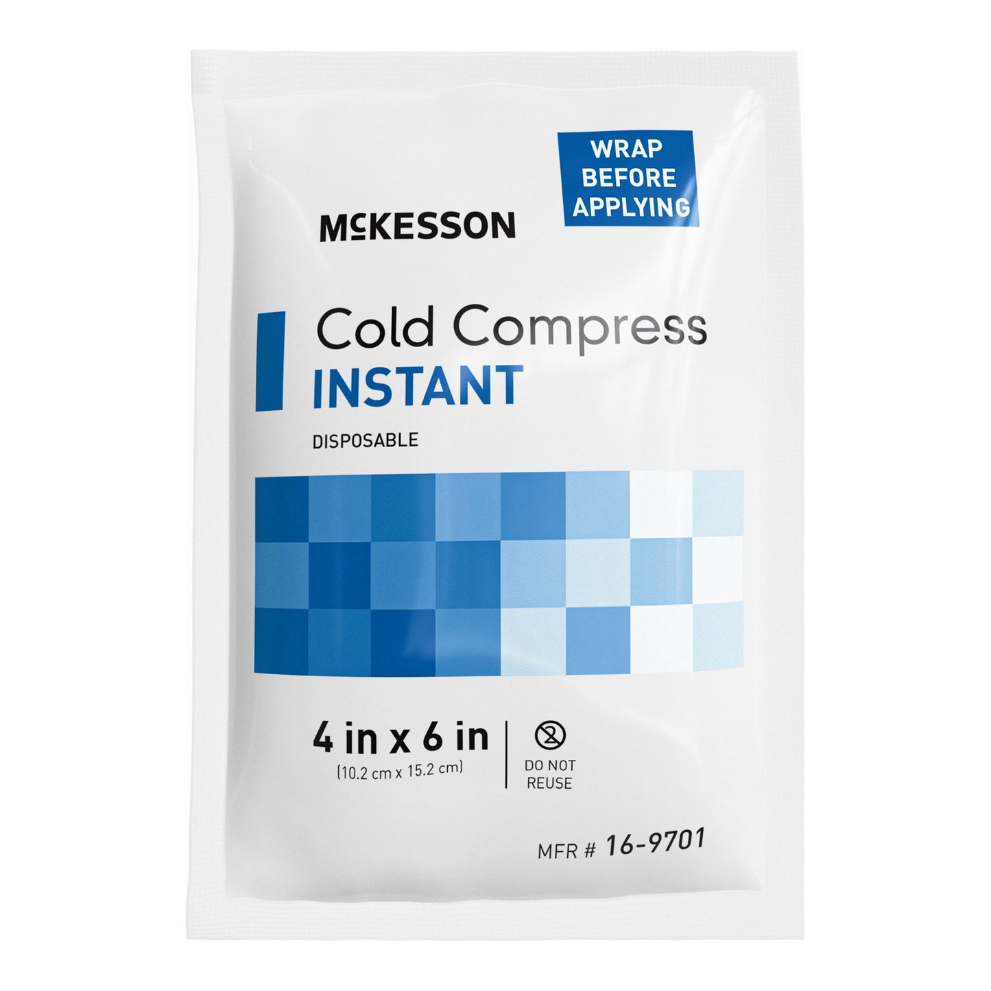 McKesson Instant Cold Pack General Purpose 4 X 6 Inch Plastic / Calcium Ammonium Nitrate / Water Disposable (476730_EA)