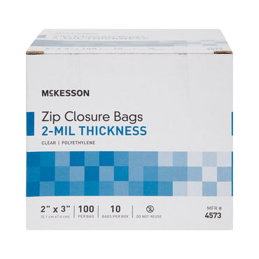 McKesson Reclosable Bag 2 X 3 Inch Polyethylene Clear Zipper Closure (957782_CS)