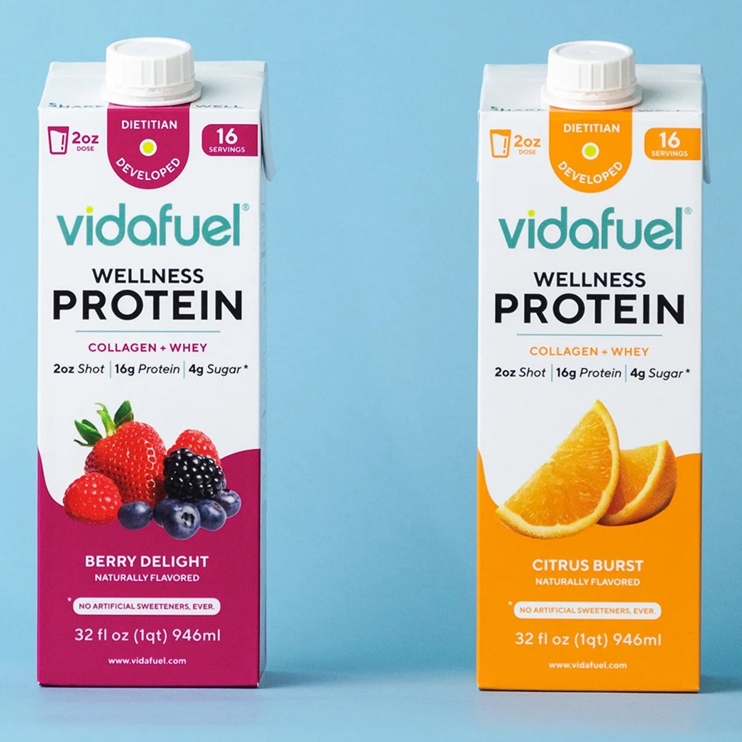 Vida Fuel Wellness Protein Oral Supplement Citrus Burst Flavor Liquid 32 oz. Reclosable Carton (1244684_EA)