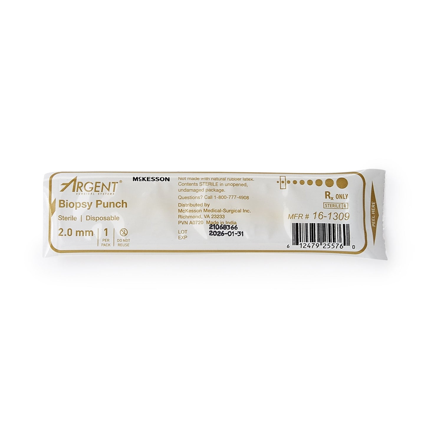 McKesson Argent™ Biopsy Punch Dermal 2 mm (1175170_CS)