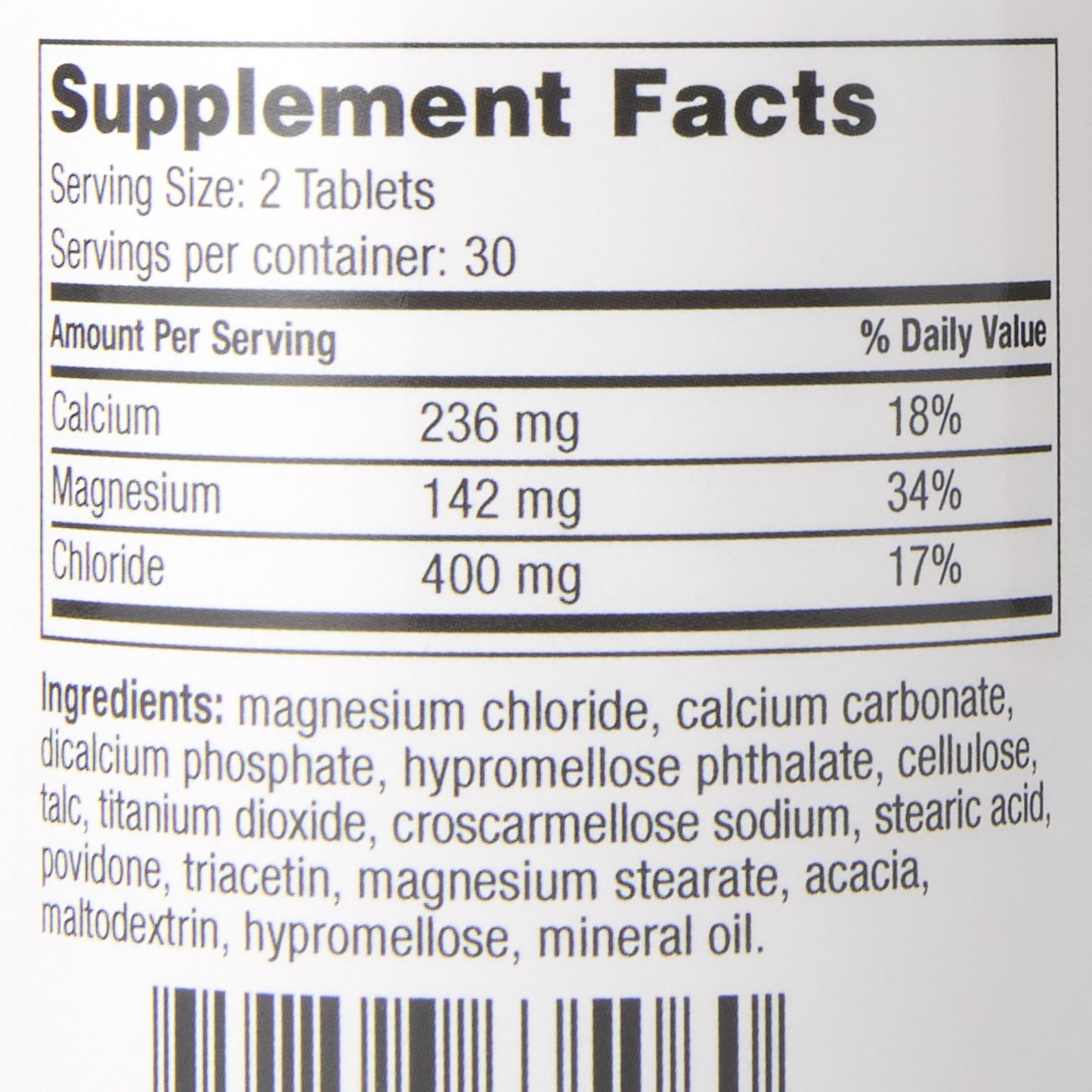 Geri-Care® Mineral Supplement Calcium / Magnesium Chloride 236 mg - 142 mg - 400 mg Strength Tablet 60 per Bottle (689188_BT)