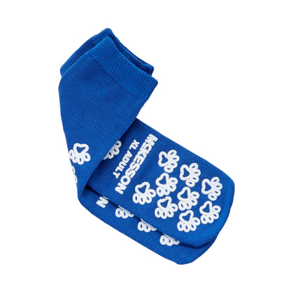 McKesson Terries™ Slipper Socks Unisex Adult X-Large Double Tread Single Patient Use Royal Blue (558995_PR)