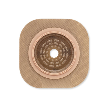 New Image™ Flat CeraPlus™ Ostomy Barrier Precut, Extended Wear Adhesive Tape Borders 2-1/4 Inch Flange Red Code 1-1/2 Inch Opening (1195897_BX)