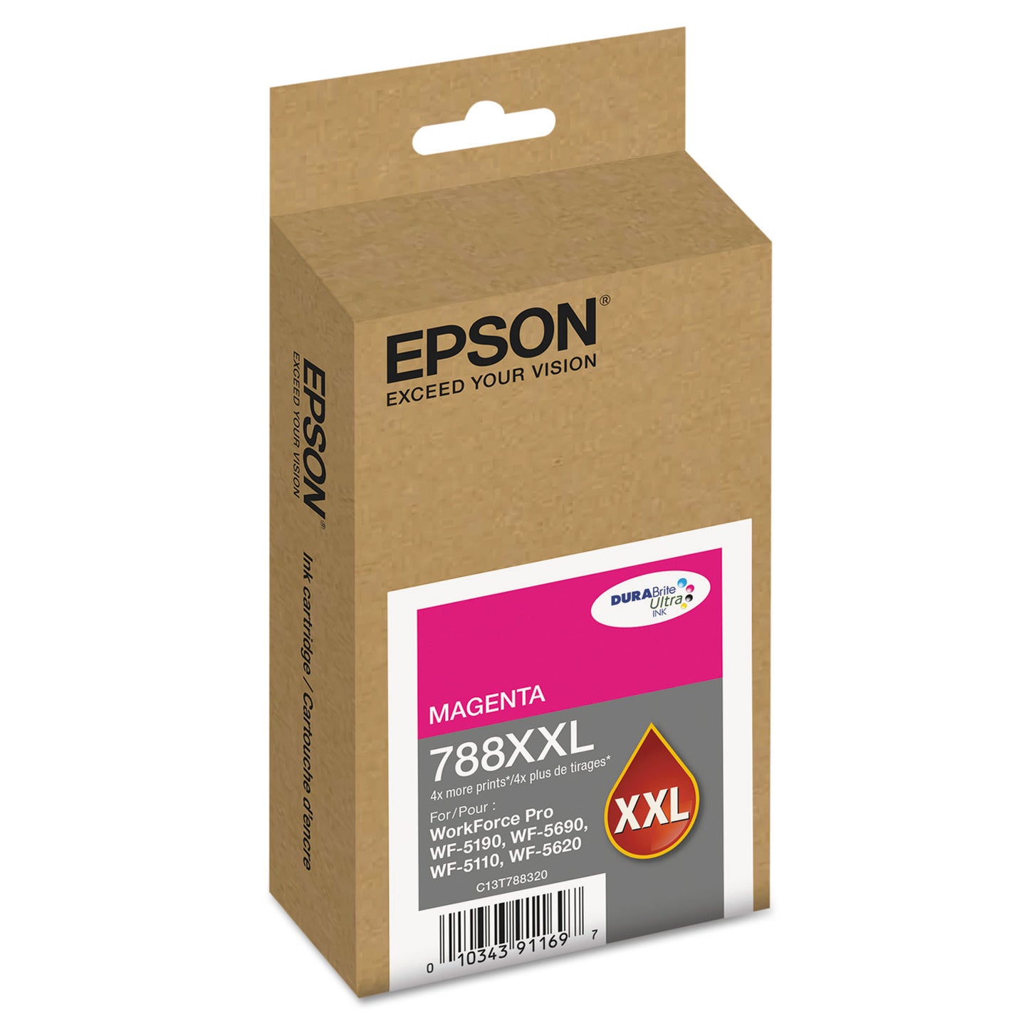 Epson® T788XXL320 (788XXL) DURABrite Ultra XL PRO High-Yield Ink, Magenta (EPST788XXL320)