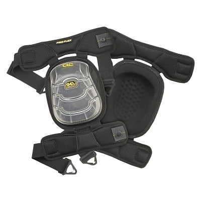 CLC Custom Leather Craft Gel-Tek Stabili-Cap Articulated Kneepads, Articulating Straps, Black (201-378)