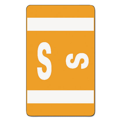 Smead AlphaZ Color-Coded Second Letter Alphabetical Labels, S, 1 x 1.63, Orange, 10/Sheet, 10 Sheets/Pack (SMD67189)