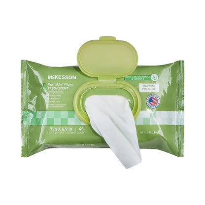 McKesson Flushable Personal Wipe Soft Pack Scented 48 Count (1241750_PK)