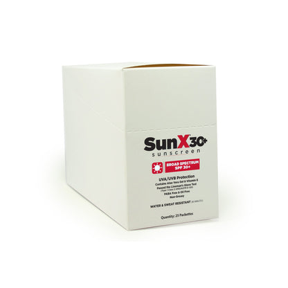 SunX® 30+ Sunscreen with Dispenser Box SPF 30 Lotion 1.25 oz. Individual Packet (1113338_CS)
