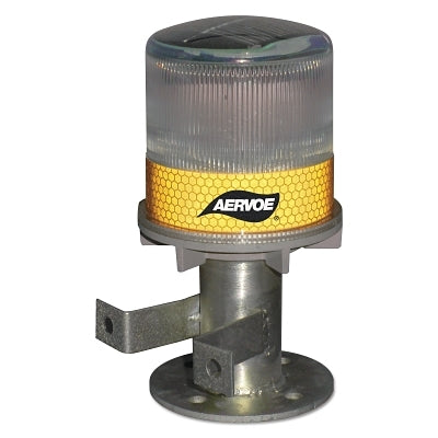 Aervoe Solar Powered Strobe, 8 in H, Polycarbonate, Yellow, 8.5 in L (205-1198)