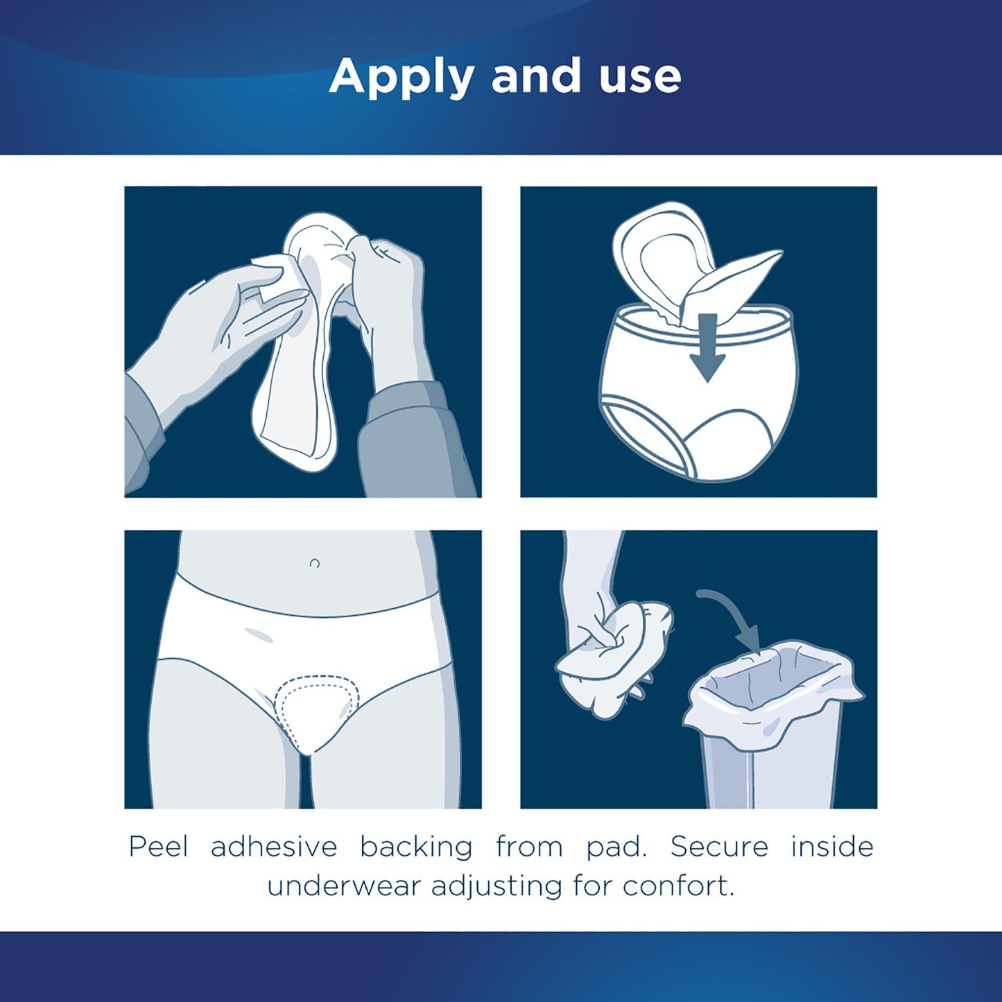 Attends® Discreet Bladder Control Pad 6 Inch Length Light Absorbency Polymer Core One Size Fits Most (1039120_CS)