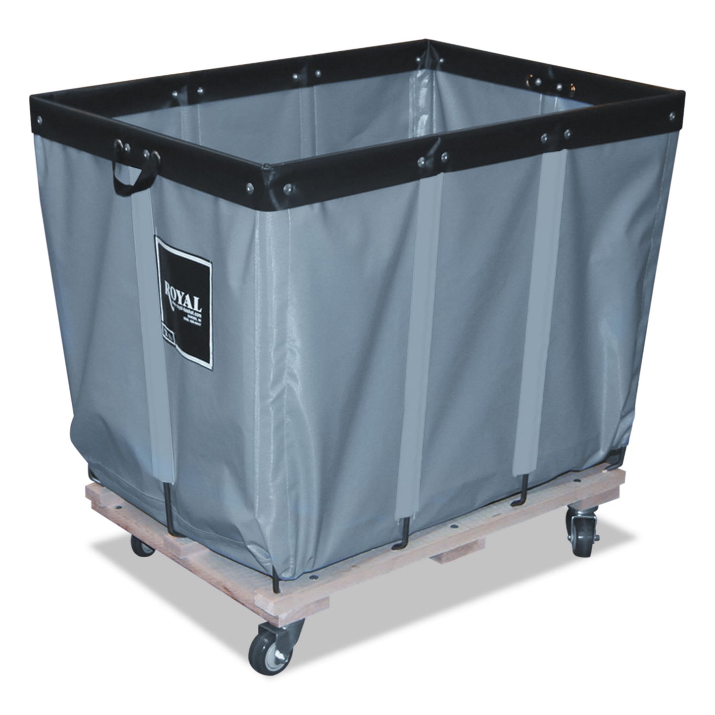 Royal Basket Trucks Permanent Liner Truck, Synthetic Fabric, 6-Bushel, 7.47 cu ft Bin, 20" x 20.5" x 27", Gray/Black/Natural (RBTR06GGPMA3UN)