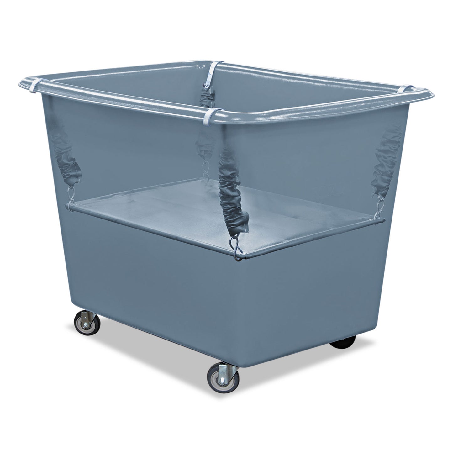 Royal Basket Trucks Poly Spring Lift, 21 x 31.5, 12 Bushel, Vinyl/Steel, Gray (RBTR12GGXPSN)