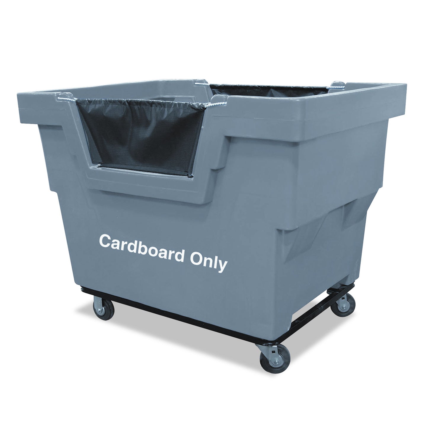 Royal Basket Trucks Cardboard Only Recycling Truck, Polyethylene/Steel/Vinyl, Gray (RBTR23GRXCM4UN)