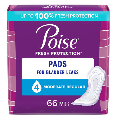 Poise® Fresh Protection™ Bladder Control Pad 10.47 Inch Length Moderate Absorbency Sodium Polyacrylate Core One Size Fits Most (1163801_CS)
