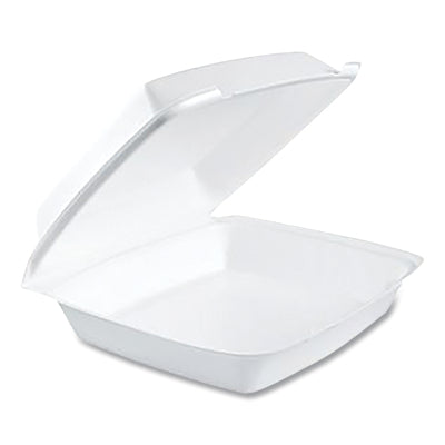 Dart Container Insulated Foam Hinged Lid Container, Extra Large, Single Compartment, White (859-110HT1)
