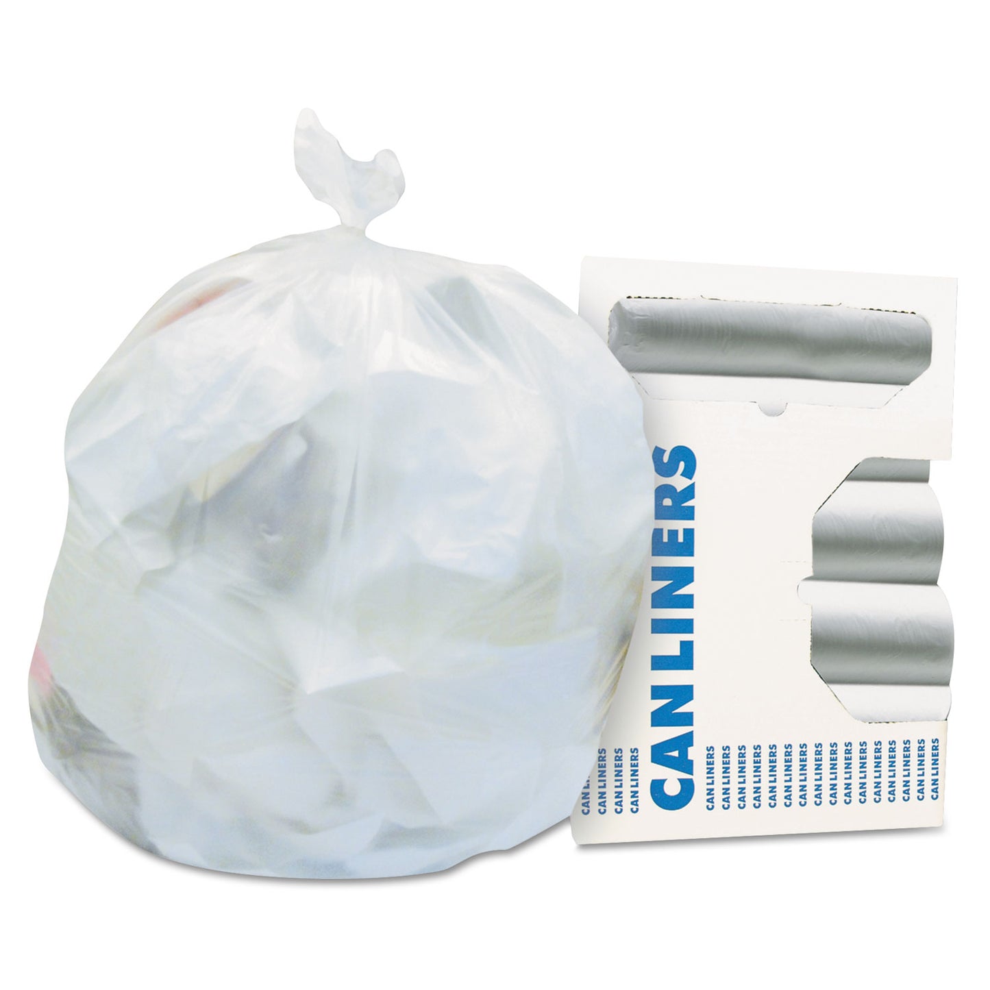 Heritage Linear Low-Density Can Liners, 56 gal, 1.1 mil, 43" x 47", Clear, 100/Carton (HERH8647SC)