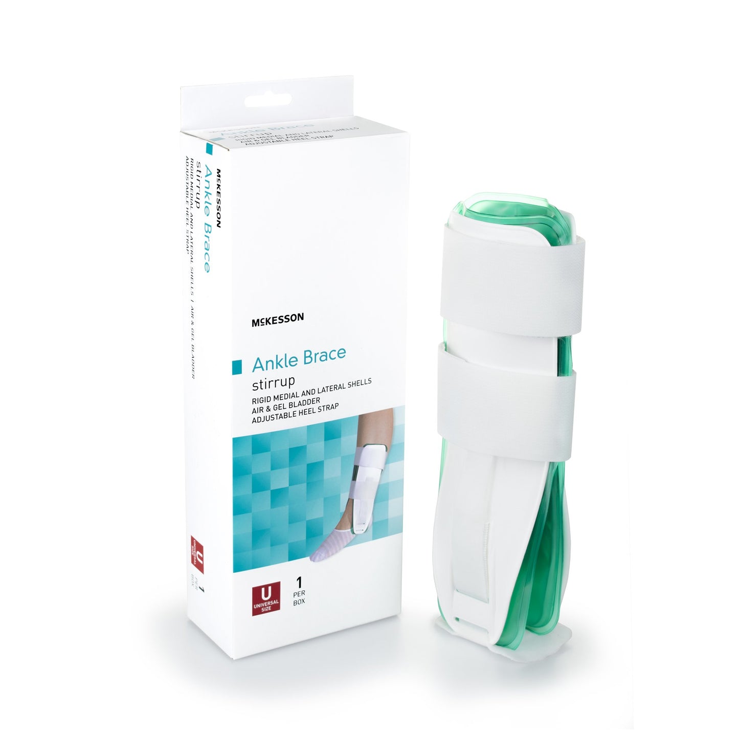 McKesson Ankle Support One Size Fits Most Hook and Loop Strap Closure Foot (1159076_EA)