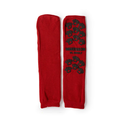 McKesson Terries™ Slipper Socks Unisex Adult X-Large Single Tread Single Patient Use Red (553041_PR)