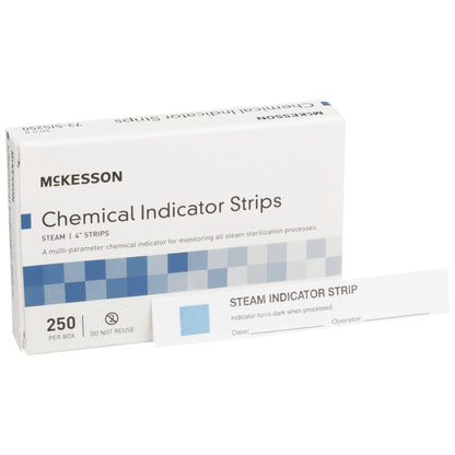 McKesson Sterilization Chemical Indicator Strip Steam 4 Inch Length (524535_CS)