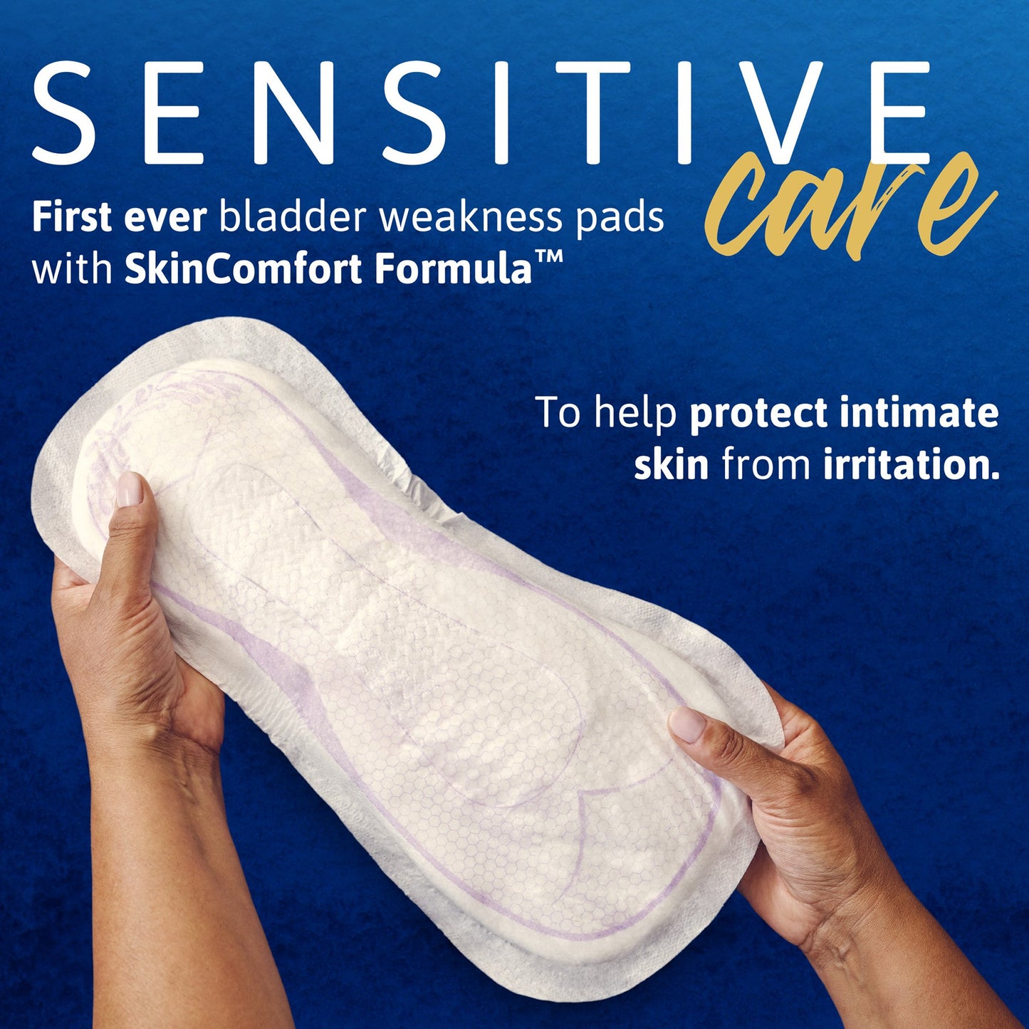 TENA® Sensitive Care Extra Coverage Bladder Control Pad 16 Inch Length Heavy Absorbency Super Absorbent Core One Size Fits Most (1009261_BG)