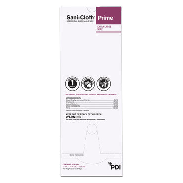 Sani-Cloth® Prime Surface Disinfectant Cleaner Premoistened Germicidal Manual Pull Wipe 50 Count Individual Packet Alcohol Scent NonSterile (1063959_CS)