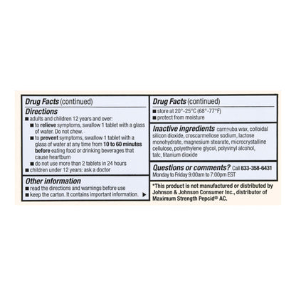 Foster & Thrive™ Antacid 20 mg Strength Tablet 50 per Bottle (1238987_BT)