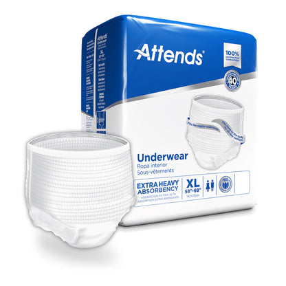 Attends® Care Unisex Adult Absorbent Underwear Pull On with Tear Away Seams X-Large Disposable Heavy Absorbency (1028713_BG)