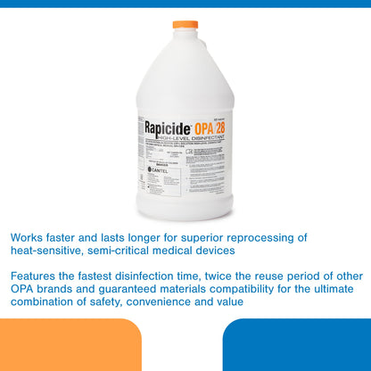 Rapicide™ OPA/28 OPA High-Level Disinfectant RTU Liquid 1 gal. Jug Reusable (835023_CS)