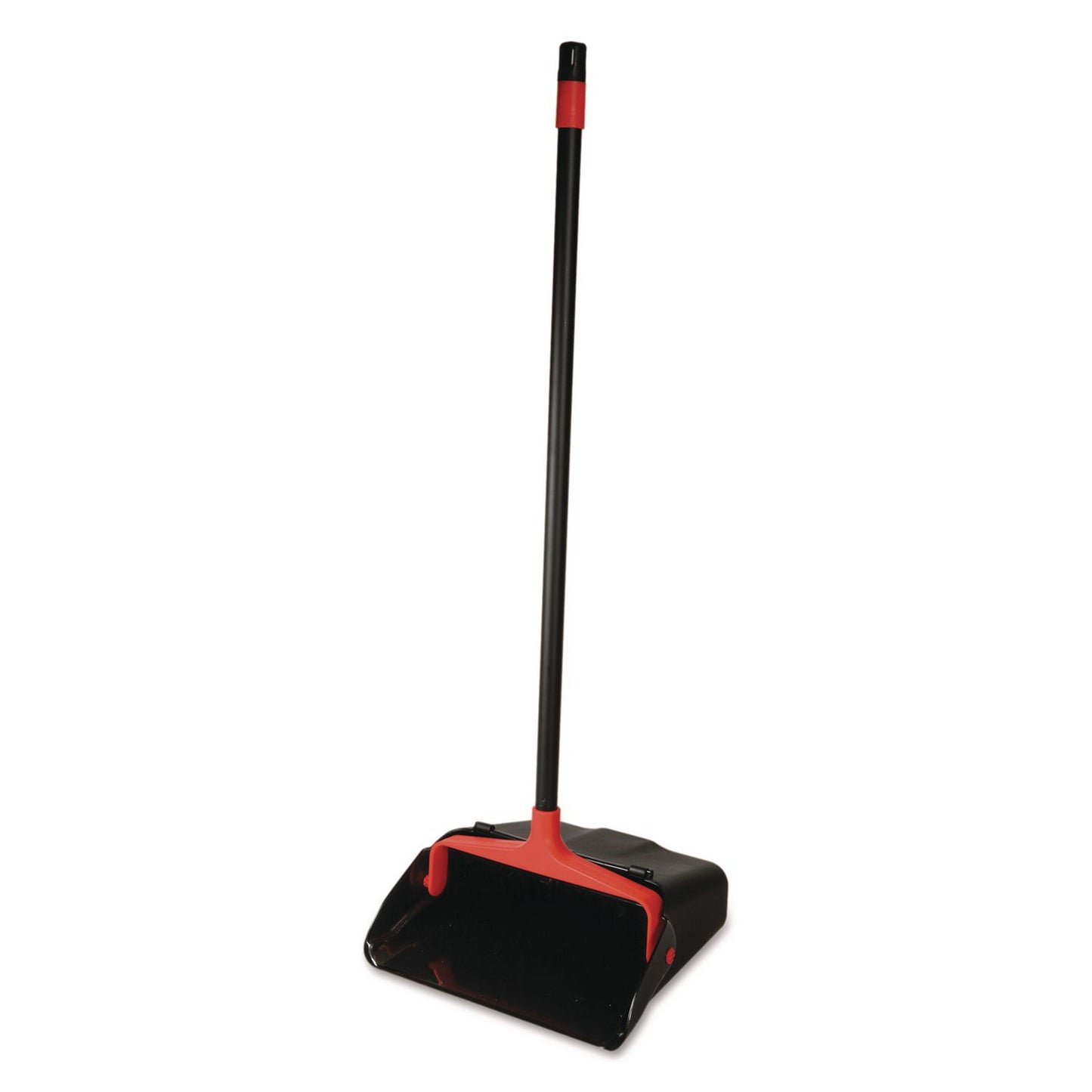O-Cedar® Commercial MaxiPlus Lobby Dustpan, 13.5 x 36, 33" Handle, Plastic, Black/Red (NCP96208EA)