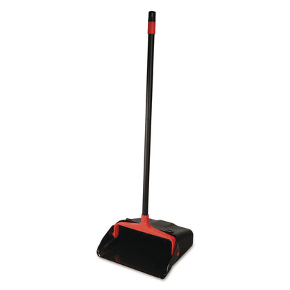 O-Cedar® Commercial MaxiPlus Lobby Dustpan, 13.5 x 36, 33" Handle, Plastic, Black/Red (NCP96208EA)