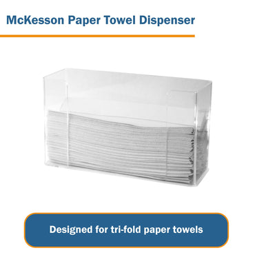 McKesson Paper Towel Dispenser Clear Plastic Wall Mount (869647_EA)