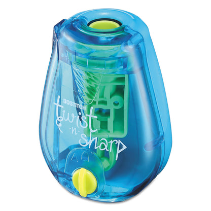 Bostitch® Twist-n-Sharp Pencil Sharpener, One-Hole, 3.5 x 1.25 x 5.5, Randomly Assorted Colors (BOSPS1ADJ)