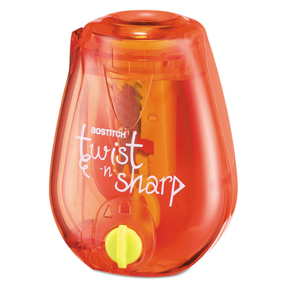 Bostitch® Twist-n-Sharp Pencil Sharpener, One-Hole, 3.5 x 1.25 x 5.5, Randomly Assorted Colors (BOSPS1ADJ)