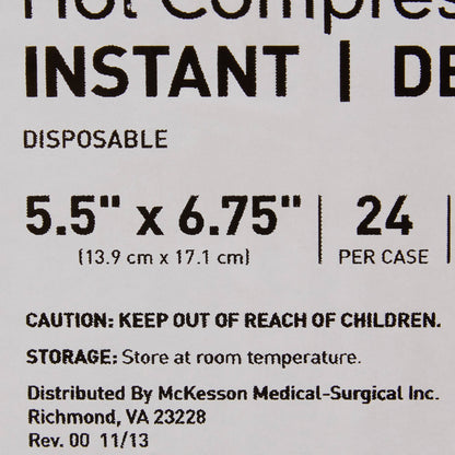McKesson Instant Hot Pack General Purpose Small Plastic Disposable (521484_CS)