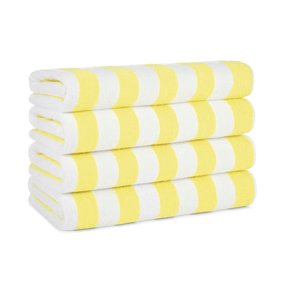 Hospeco® California Cabana Beach Towels 30x70 Yellow, 4/Pack (HOSPNP-CABANA-YL)