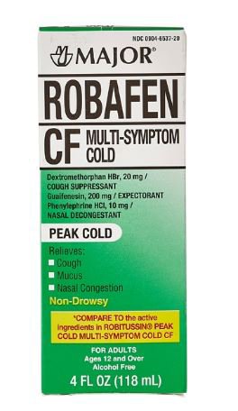 Robafen® CF Cold and Cough Relief 10 mg - 100 mg - 5 mg / 5 mL Strength Liquid 4 oz. (1104207_EA)