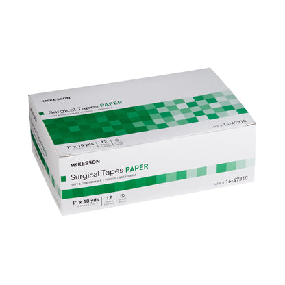 McKesson Medical Tape White 1 Inch X 10 Yard Paper NonSterile (455531_BX)