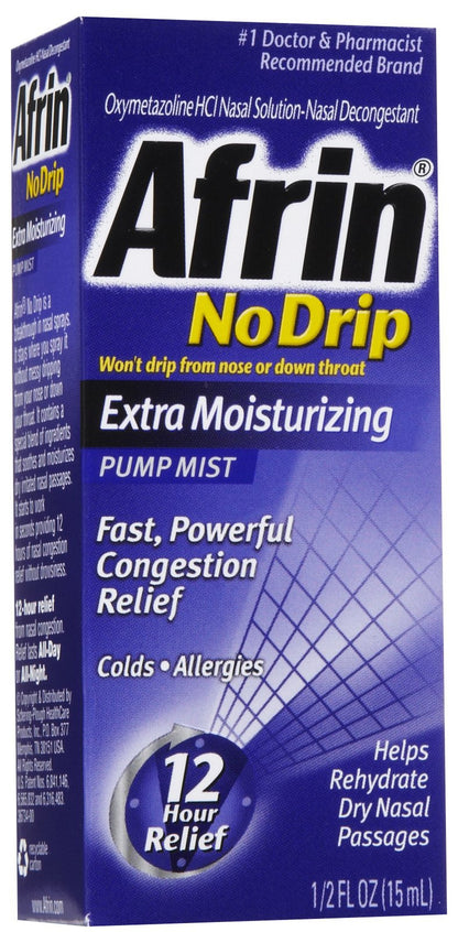 Afrin® No Drip Extra Moisturizing Sinus Relief 0.05% Strength Nasal Spray 15 mL (830841_EA)