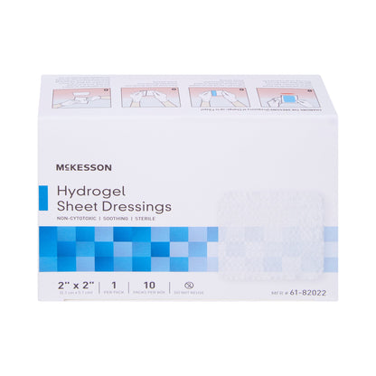McKesson Hydrogel Wound Dressing Sheet 2 X 2 Inch Sterile (494192_BX)