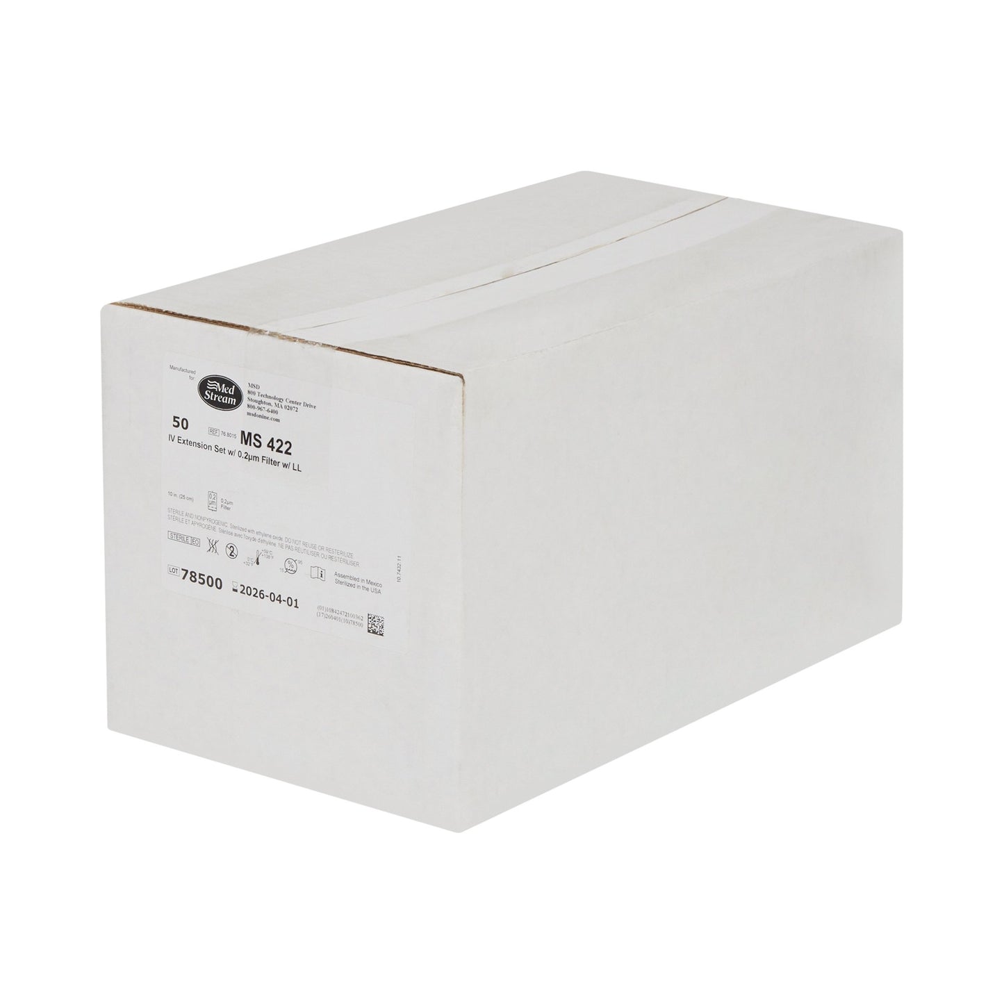 McKesson IV Extension Set Standard Bore 10 Inch Tubing 0.2 Micron Filter Sterile (1139238_CS)
