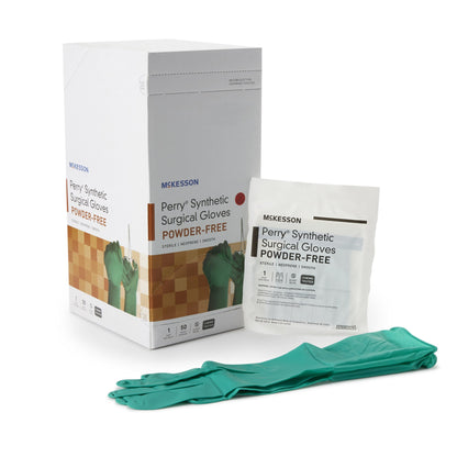 McKesson Perry® Performance Plus Surgical Glove Size 6 Sterile Polychloroprene Standard Cuff Length Smooth Dark Green Chemo Tested (1044736_PR)
