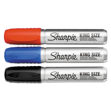 Sharpie® King Size Permanent Marker, Broad Chisel Tip, Assorted Colors, 4/Set (SAN1799262)