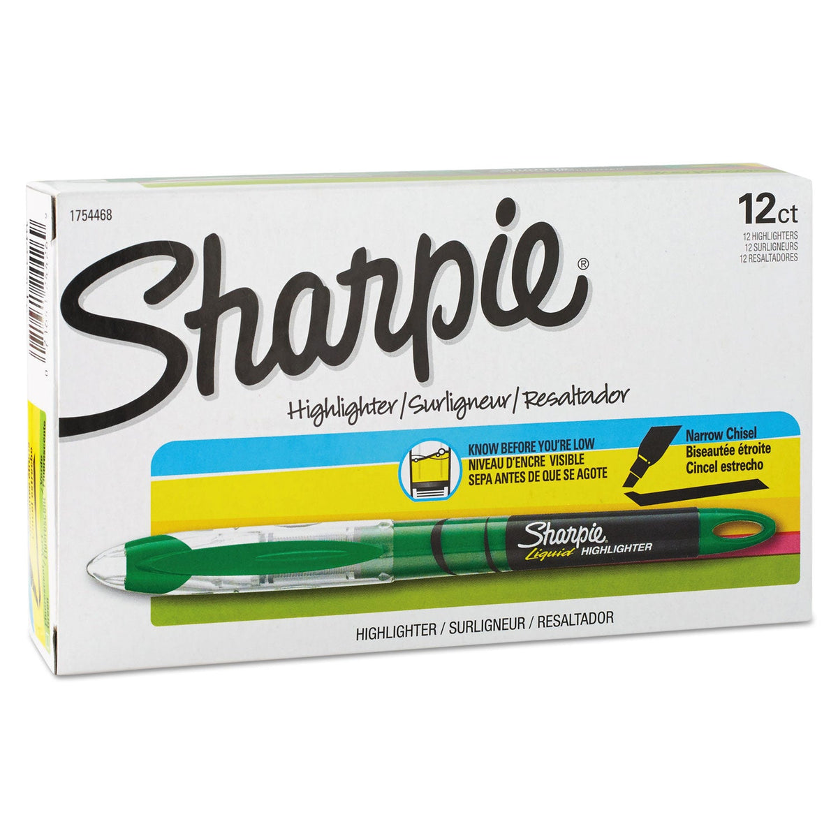 Medical Sharpie Sharpie® Liquid Pen Style Highlighters, Fluorescent Green Ink, Chisel ...