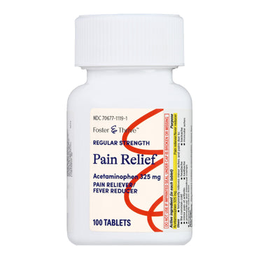 Foster & Thrive™ Pain Relief 325 mg Strength Acetaminophen Tablet 100 per Bottle (1238910_BT)
